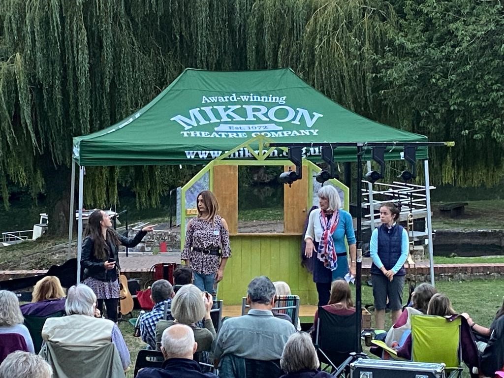 The Mikron theatre company performing in the park