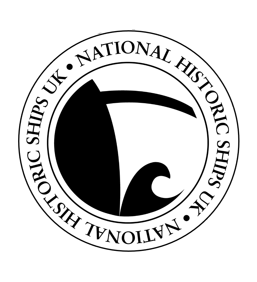 The logo of National Historic Ships UK - an abstract circular shape.